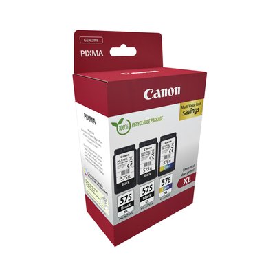 Cartouche d'encre Canon PG-575XL + CL576XL 2x noir + couleur