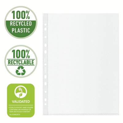 Showtas Esselte recycle PP A4 100µ 11-gaats 50 stuks