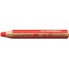 Crayon de couleur STABILO 880 woody 3-en-1 multi-surfaces rouge Photo