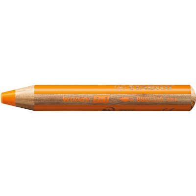 Crayon de couleur STABILO 880 woody 3-en-1 multi-surfaces orange