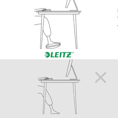 Repose-pieds Leitz Ergo réglable gris clair