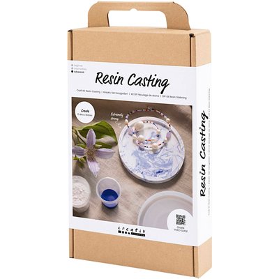 Kit DIY Moulage résine Plateau avec effet marbré