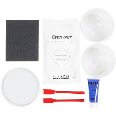 Kit DIY Moulage résine Plateau avec effet marbré