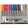 Feutre pour verre & porcelaine Creativ Company 1-2mm set 12 couleurs Photo