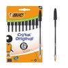 Stylo bille BIC Cristal Medium noir blister 10 pièces Photo