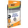 Stylo bille BIC Cristal Medium noir blister 10 pièces Photo
