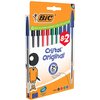 Stylo bille BIC Cristal Medium bleu blister 8 + 2 gratuits Photo