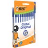 Balpen Bic Cristal medium blauw blister à 10 stuks foto