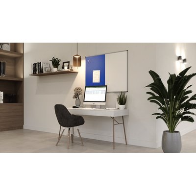 Tableau combi Legamaster UNITE Feutre bleu-Tableau blanc 90x120cm