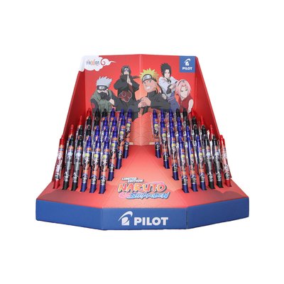 Rollerpen PILOT friXion clicker Naruto medium 3 kleuren assorti