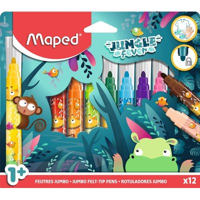Feutre Maped Jungle Fever Jumbo set 12 couleurs