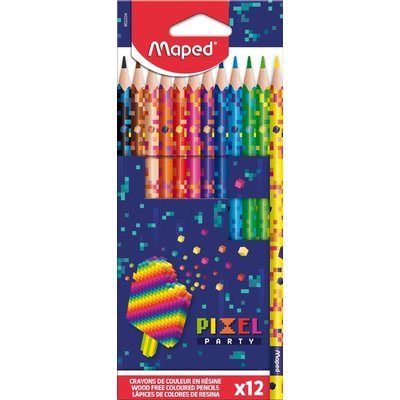Crayon de couleur Maped Pixel party set 12 couleurs