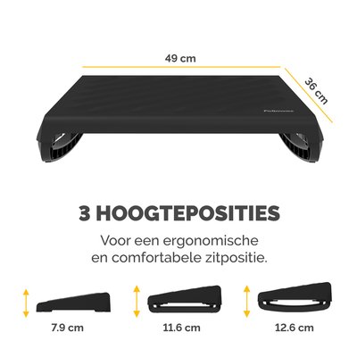 Repose-pieds Fellowes Breyta noir