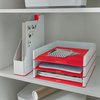Brievenbak Leitz WOW A4 wit/rood foto