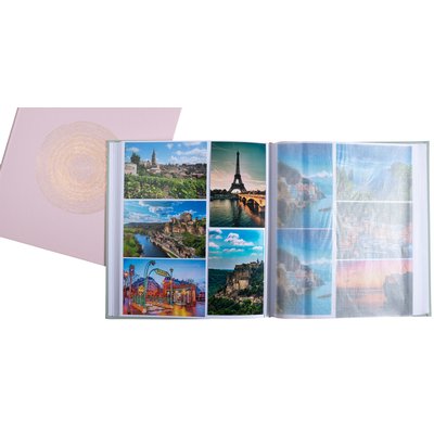 Album photo Exacompta 29x32cm 60 pages blanches Ellipse rose