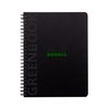 Cahier de notes Rhodia Greenbook A5 ligné 6 perforations 180 pages 90g noir Photo