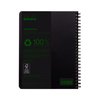 Cahier de notes Rhodia Greenbook A5 ligné 6 perforations 180 pages 90g noir Photo