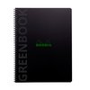 Cahier de notes Rhodia Greenbook A4 ligné 4 perforations 180 pages 90g noir Photo