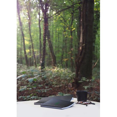 Cahier de notes Rhodia Greenbook A4 ligné 4 perforations 180 pages 90g noir