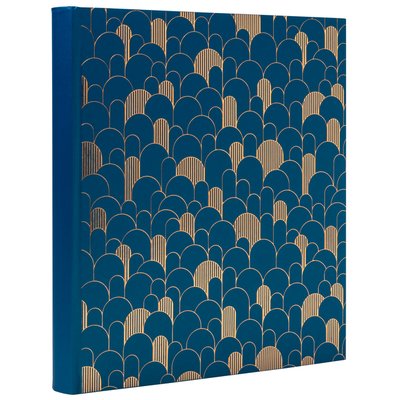 Fotoalbum Exacompta 29x32cm 60 zwarte pagina's Néo Déco blauw