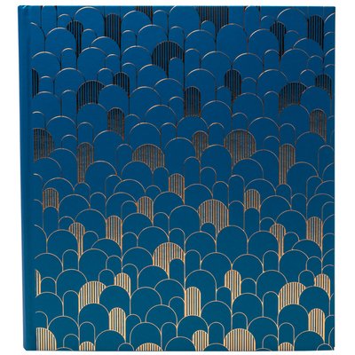 Fotoalbum Exacompta 29x32cm 60 zwarte pagina's Néo Déco blauw
