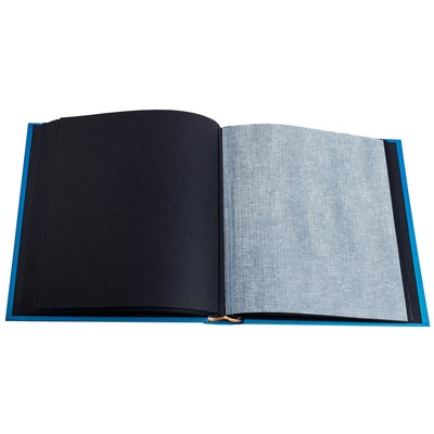 Fotoalbum Exacompta 29x32cm 60 zwarte pagina's Néo Déco blauw