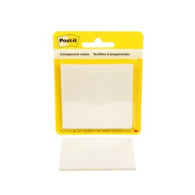 Memoblok Post-it 3M 73x73mm Transparant