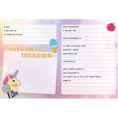 Vriendenboek Interstat Unicorn