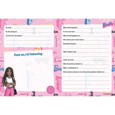 Vriendenboek Interstat Barbie