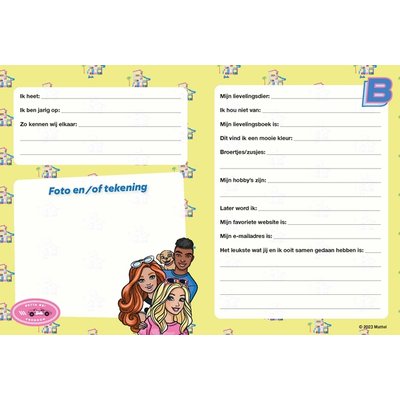 Vriendenboek Interstat Barbie