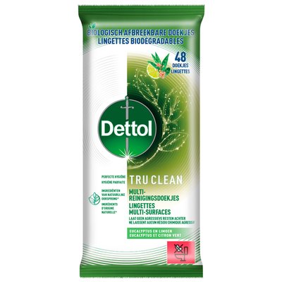 Lingettes multi-surfaces Dettol TC Eucalyptus & Citron 48 pièces