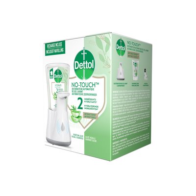 Handzeepdispenser Dettol Hydrating No Touch Kit met zeep 250ml