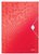 Elastomap Leitz WOW A4 3 kleppen PP rood