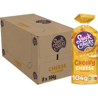 Rijstwafel Snack-a-Jacks cheese pak 104 gram