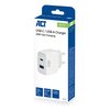 Oplader ACT 20w 2-poorts usb a+c wit photo