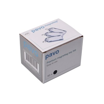 Sleutellabel Pavo Magnettag zwart 50 stuks