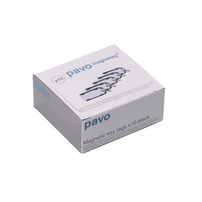 Sleutellabel Pavo Magnettag zwart 10 stuks