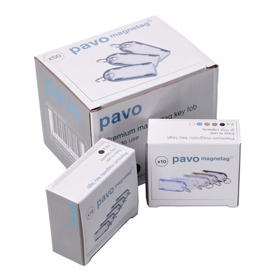Sleutellabel Pavo Magnettag zwart 10 stuks