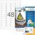 Etiket HERMA 9536 45.7x21.2mm weerbestendig wit 1920 stuks