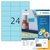 Etiquette HERMA 4408 70x37mm bleu 2400 pièces
