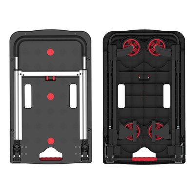 Transportkar Pavo platform trolley inklapbaar 137kg zwart