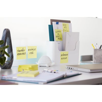 Notes 3M Post-it 654-SSCY Super Sticky 76x76mm jaune lot promo