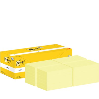 Memoblok 3M Post-it 655-CY 76x127mm geel voordeelpak