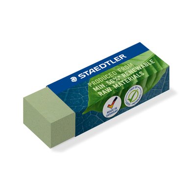 Gomme Staedtler Eco 52680 65x23x10mm vert olive 20 pièces