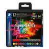 Brushpen Staedtler PigmentArts set à 12 kleuren foto