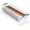 Opbergbox Really Useful 22 liter 800x255x155mm transparant wit foto