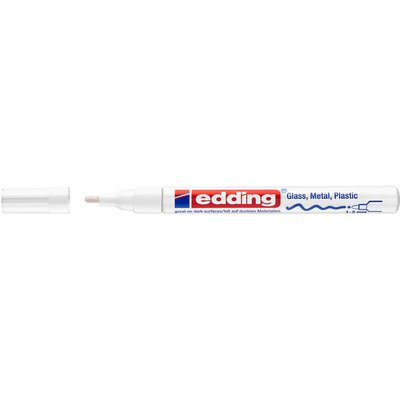 Paintmarker edding 751 op oliebasis 1-2mm creatief wit