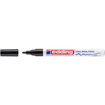 Paintmarker edding 751 op oliebasis 1-2mm creatief zwart