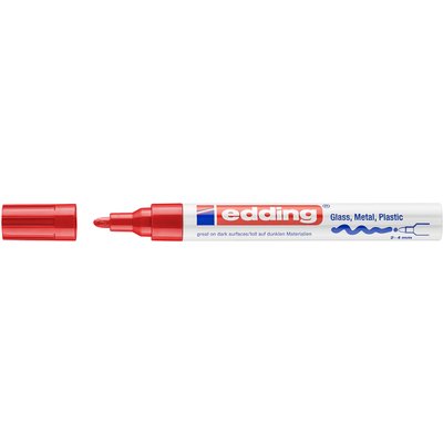 Paintmarker edding 750 op oliebasis 2-4mm creatief rood