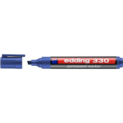 Marqueur edding 330 biseau 1,5-5mm bleu